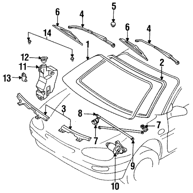 EA0167321 - : Wiper Arm for Mazda Image