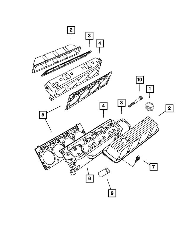 53020612AC - Engine 5.9L Eight Cylinder: Cylinder Head Cover for Mopar Image image