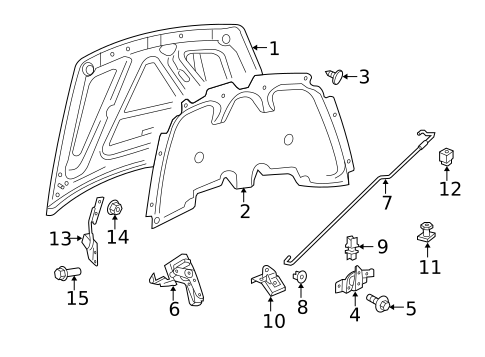 Hood & Components for 2009 Dodge Durango #0