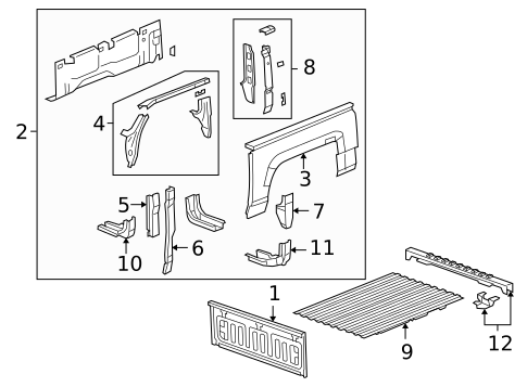 Front & Side Panels for 2010 Hummer H3T #0