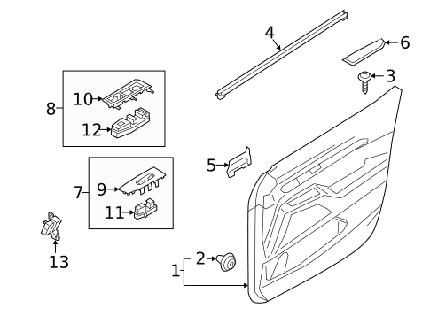 Interior Trim - Front Door for 2022 Kia Telluride #0