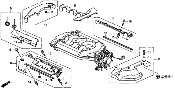 Intake Manifold Cover for 1998 Acura CL #0
