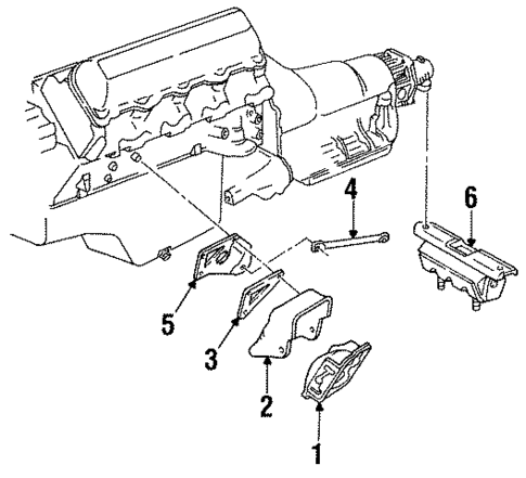 Engine & Trans Mounting for 1998 GMC Suburban K2500 #0