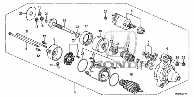 Starter Motor (Denso) (KA/KC) for 2013 Honda Fit #0