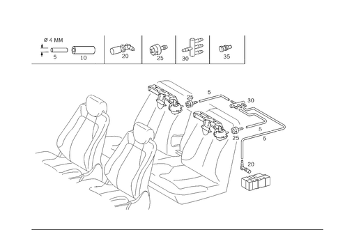 Rear Headrest Adjustment for 2004 Mercedes-Benz CL55 AMG #0