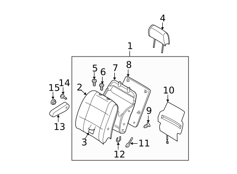 Front Seat Components for 2004 Nissan Quest #0