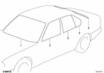 51318106579 - : Rear Window Green for BMW Image