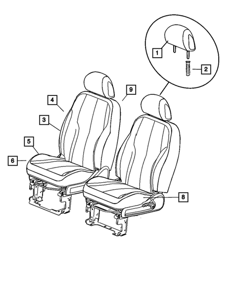 Front Seats - First Row for 2010 Chrysler PT Cruiser #2