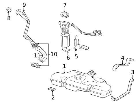 Fuel System Components for 1999 Pontiac Sunfire #0