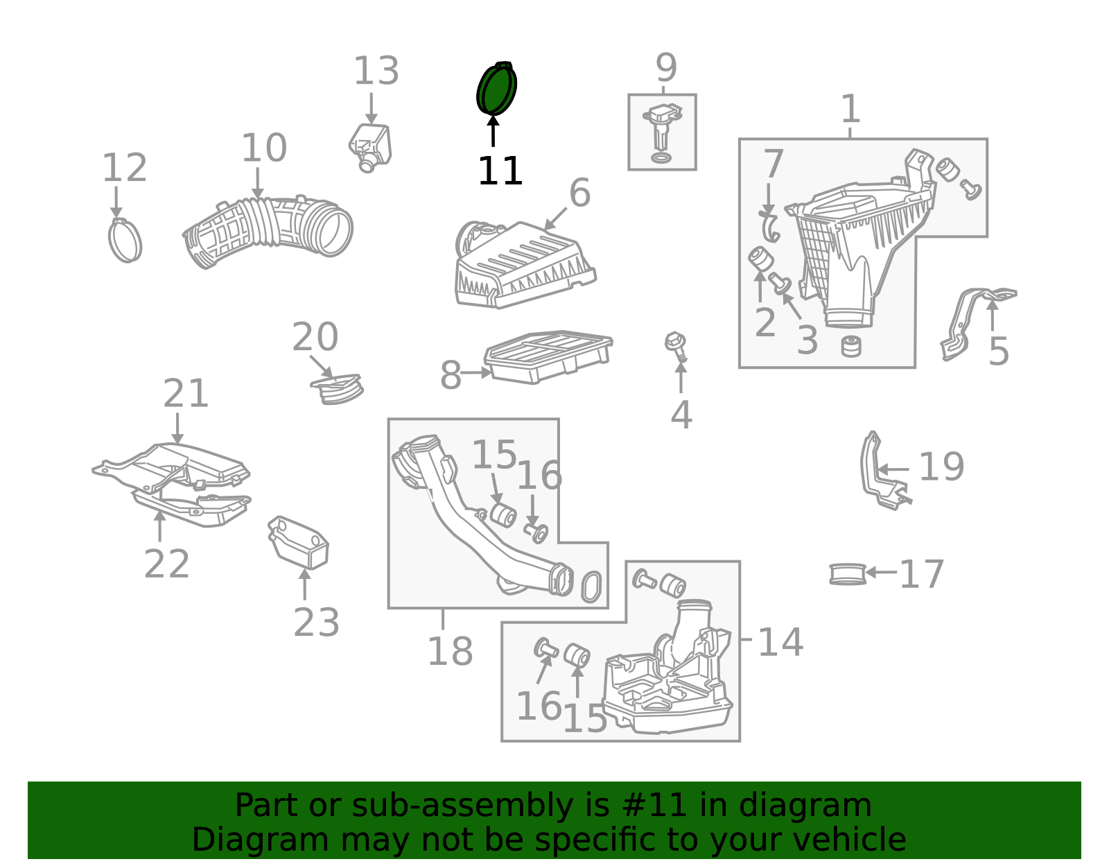 OEM 2008-2015 Honda Engine Air Duct Clamp 17314-R40-003 | Honda ...