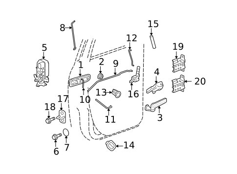 Lock & Hardware for 2007 Dodge Ram 1500 #3