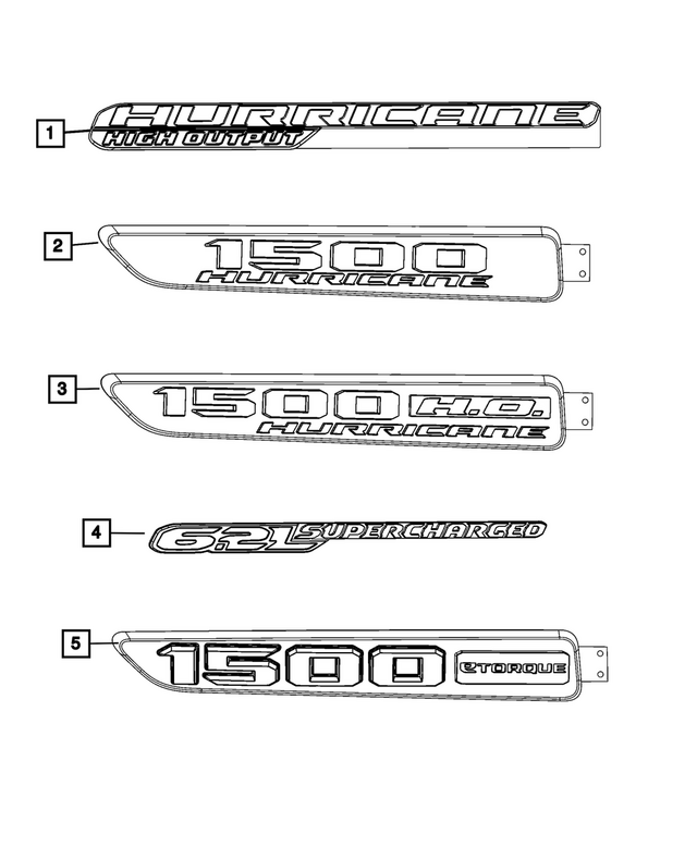 68732006AA - : Ram 1500 Nameplate, Right for Mopar Image