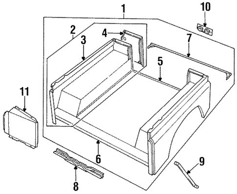 Rear Body for 1995 Land Rover Defender 90 #0