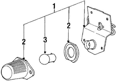 License Lamps for 1985 Dodge Ramcharger #0