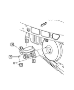 6502524 - Service Brakes: Hex Lock Nut, Master Cylinder To Booster for Mopar Image