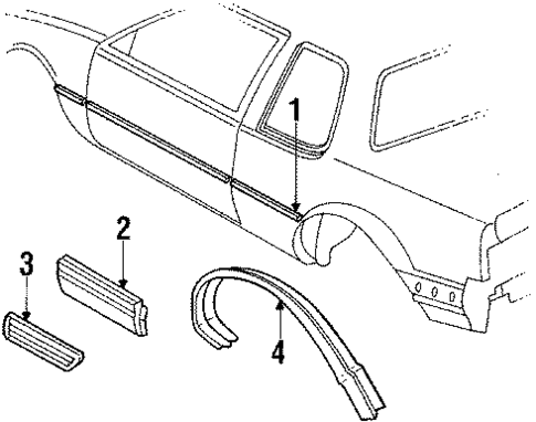 Exterior Trim - Quarter Panel for 1988 Buick Skylark #0
