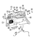 68305608AA - Interior Trim: Attaching Clip for Chrysler: Voyager | Jeep: Cherokee, Gladiator, Grand Cherokee, Grand Cherokee L, Grand Wagoneer, Wagoneer, Wrangler Image