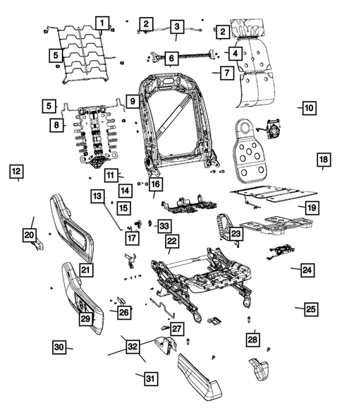 Front Seats - Adjusters, Recliners, Shields and Risers for 2020 Ram 1500 #1