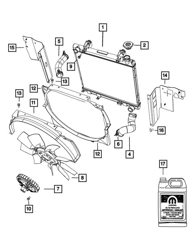 6505442AA - Cooling: Hex Head Screw And Washer for Mopar Image