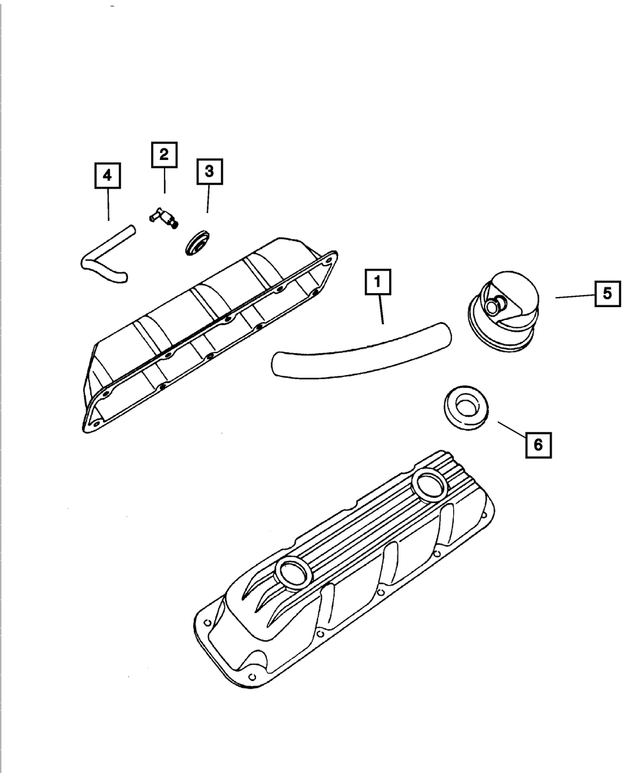 53030817AB - Engine 5.2L Eight Cylinder: Crankcase Vent Hose for Mopar Image image