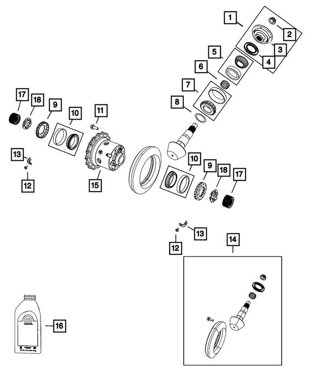 « 68455329AB – Differential and Drive Line : Pinion Flange Kit pour Mopar Image »