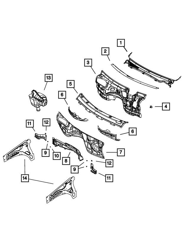 6511798AA - Body Sheet Metal Except Doors: Hex Head Screw And Washer for Mopar Image image