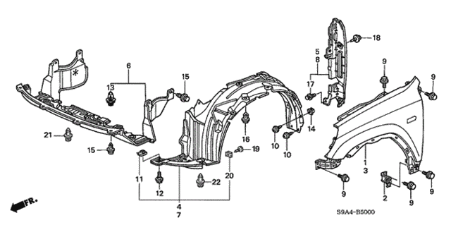 Front Fender for 2005 Honda CR-V #0