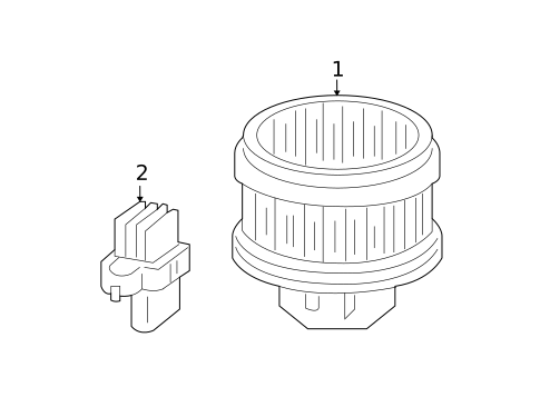 Blower Motor & Fan for 2007 Pontiac Torrent #0