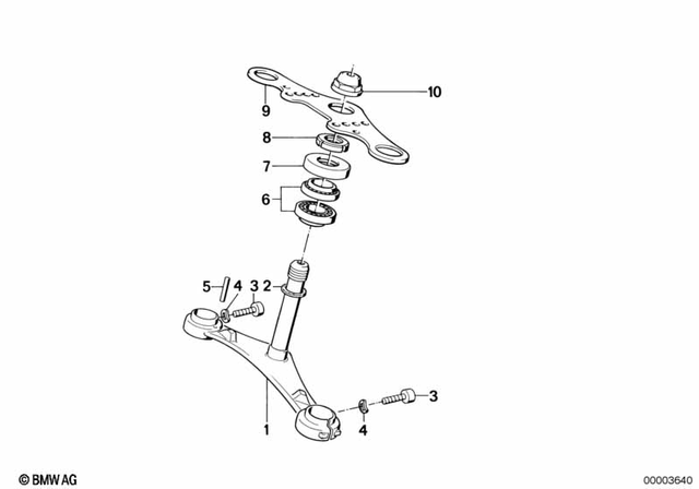 31421454230 - Front Axle, Front Suspension: Lower Fork Cross Brace -  for BMW-Motorrad Image