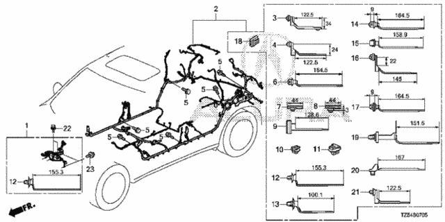 Wire Harness (6) for 2019 Acura MDX #0