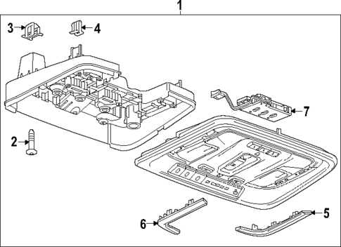 Overhead Console for 2022 GMC Sierra 1500 Limited #1