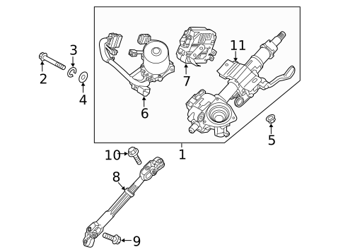 Steering Column Assembly for 2020 Kia Optima #0