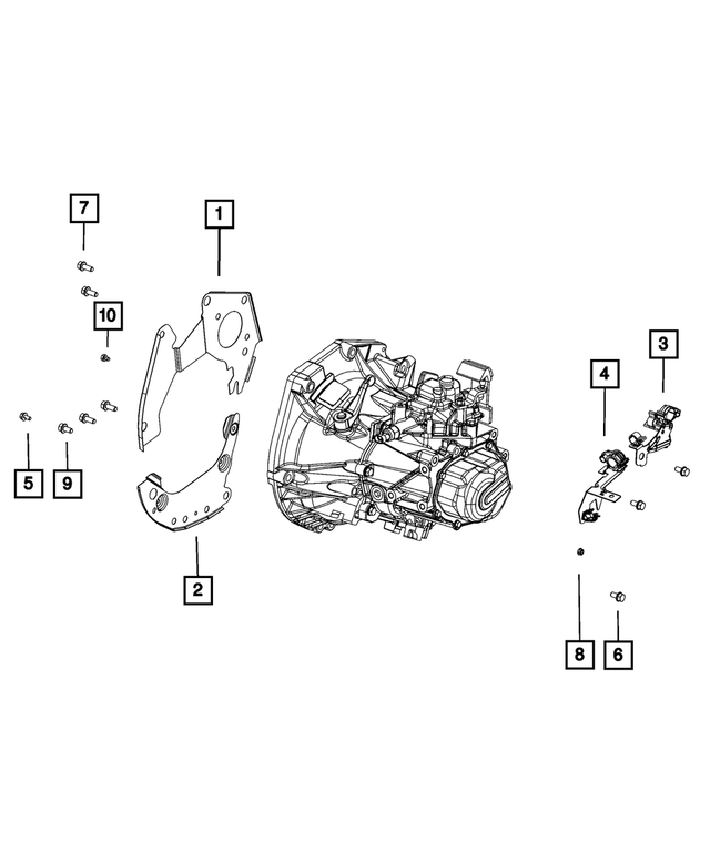 68073114AB - C514; 5-Speed; Manual Transaxle: Wiring Bracket for Mopar Image