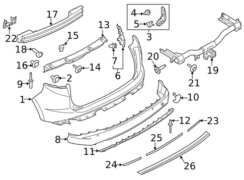Bumper & Components - Rear for 2018 Ford Edge #0