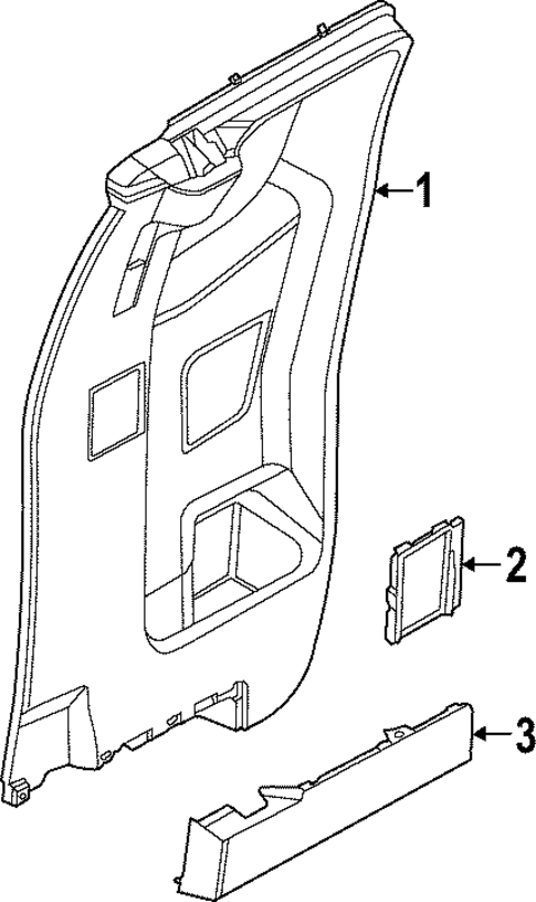 Interior Trim - Rear Door for 2022 Nissan Frontier #1