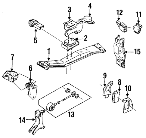 Engine & Trans Mounting for 1989 Subaru Justy #0