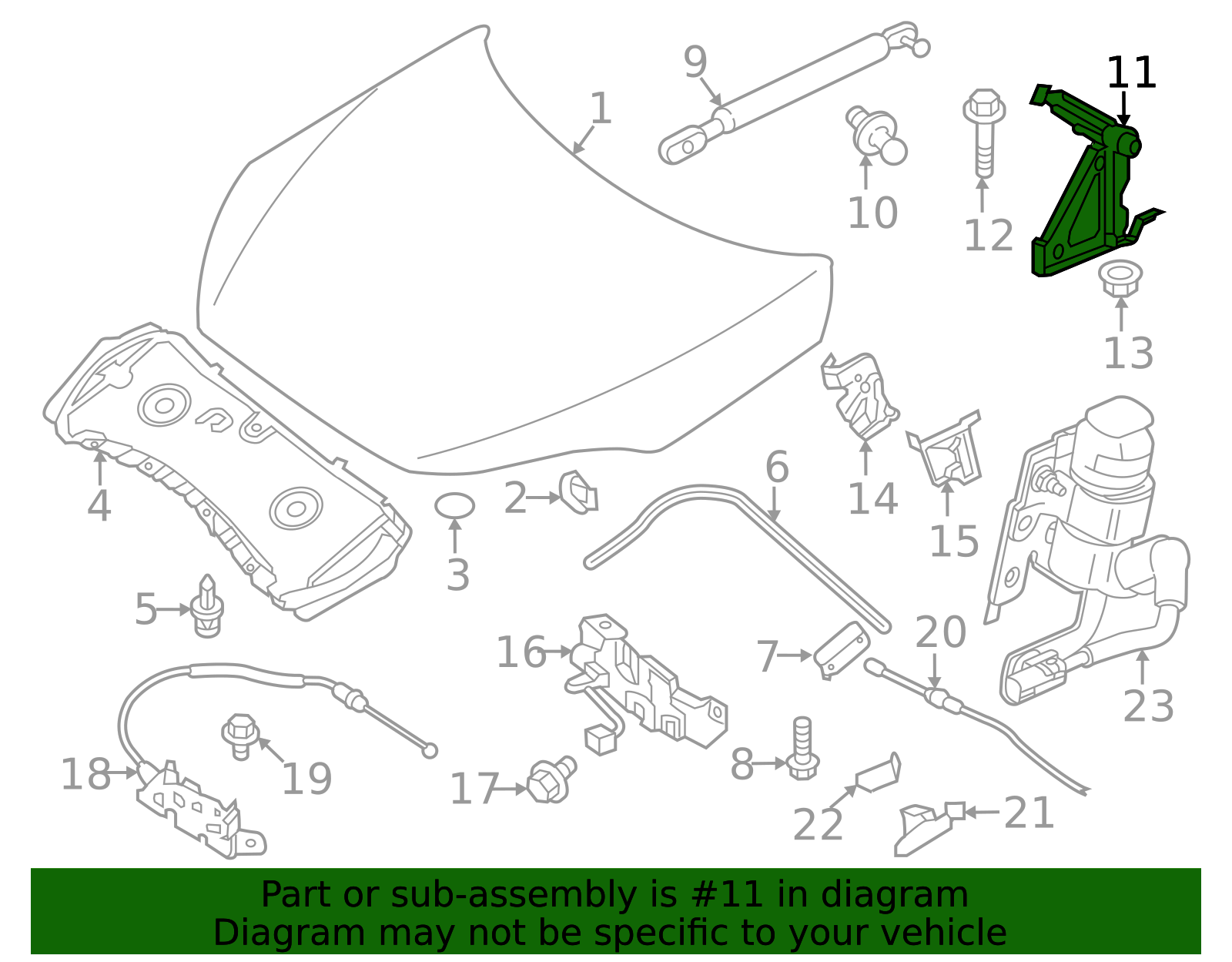 デモニオ　パーツ 65400-5NN0B - Hood Hinge 2022-2025 INFINITI | Official INFINITI