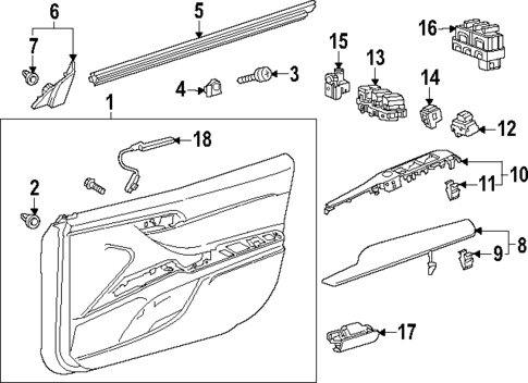 Interior Trim - Front Door for 2025 Toyota Camry #0
