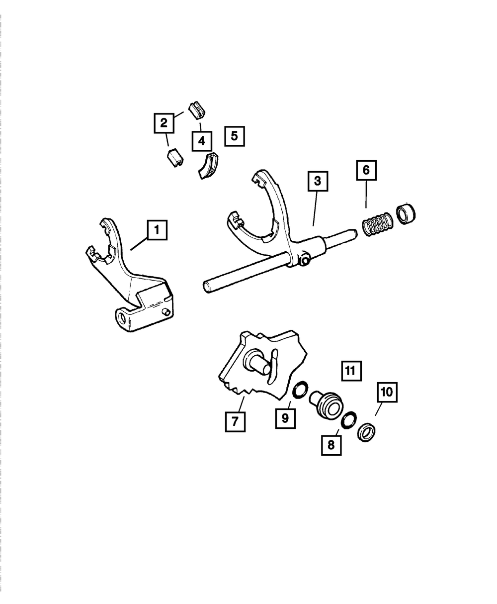 Transfer Case Shift Fork Bushing - Mopar (5086318AA)