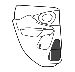 6MD201X9AB - : Door Trim Panel for Jeep: Cherokee Image