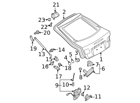 Liftgate for 2005 Mazda 6 #0