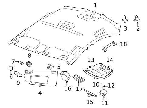 Interior Trim - Roof for 2009 Volvo S80 #0