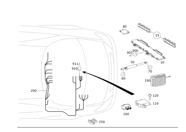 2168201889 - Electrical System: Amplifier for Mercedes-Benz: CL550, CL600, CL63 AMG, CL65 AMG Image image