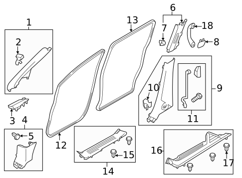 Interior Trim - Pillars for 2012 Nissan Quest #0