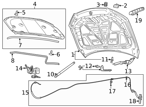 Hood & Components for 2016 Chevrolet SS #0