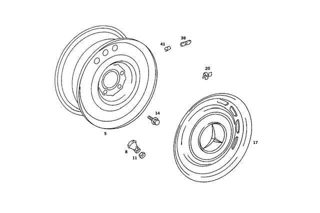 1074000025 - : Wheel Trim Cover for Mercedes-Benz Image