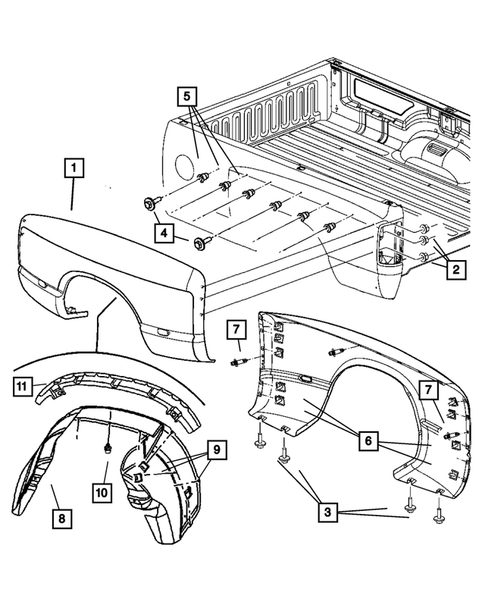 Quarter Panel and Pillar for 2006 Dodge Ram 3500 #1