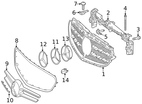 Grille & Components for 2016 Mercedes-Benz E63 AMG S #0
