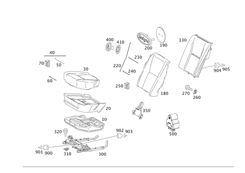 Rear Single Seats for 2012 Mercedes-Benz S400 #0