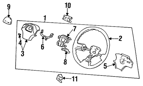 Steering Wheel & Trim for 1991 Acura Integra #0